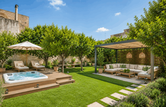 Palazzo storico con giardino e terrazzo panoramico nel cuore di Guagnano