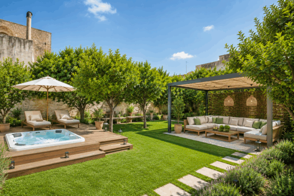 Palazzo storico con giardino e terrazzo panoramico nel cuore di Guagnano