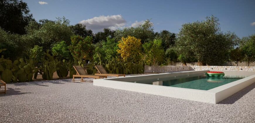 Valle D’Itria in fase di completamento villa con piscina