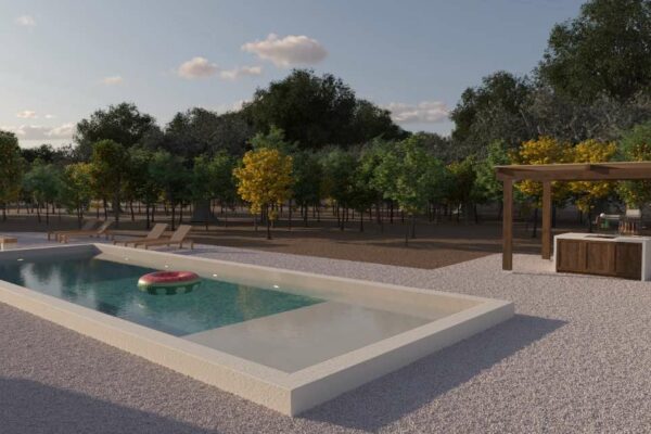 Valle D’Itria in fase di completamento villa con piscina